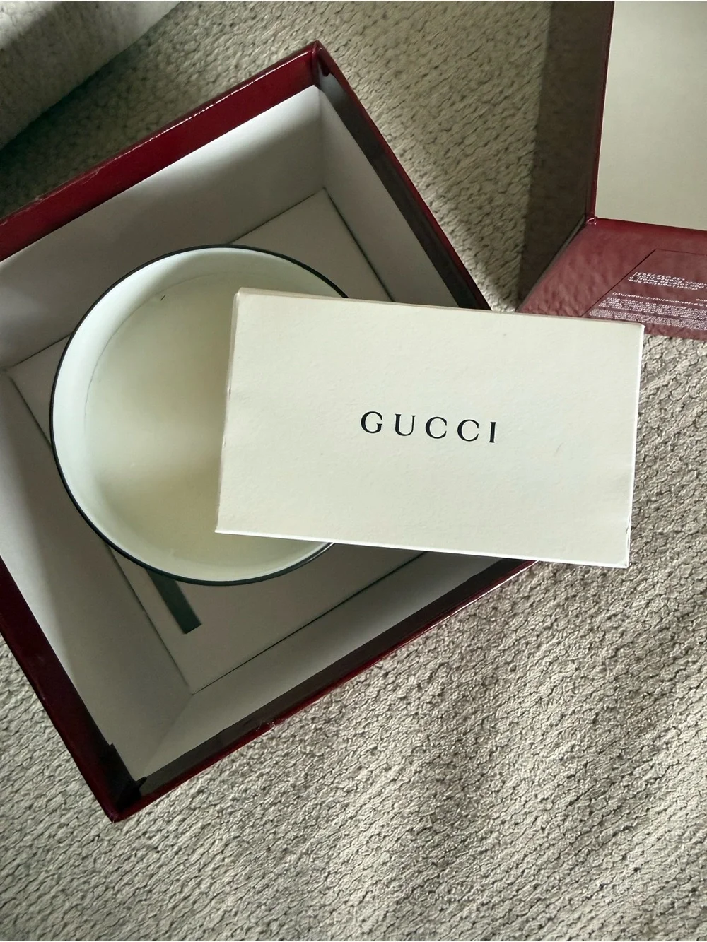 Gucci White Porcelain Tumbler with Lavender Floral Motif